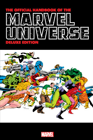 Book cover for OFFICIAL HANDBOOK OF THE MARVEL UNIVERSE: DELUXE EDITION OMNIBUS