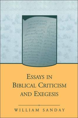 Book cover for Essays in Biblical Criticism and Exegesis