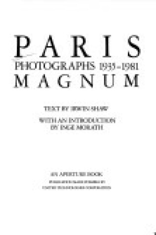 Cover of Paris Magnum