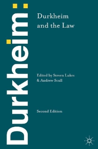 Cover of Durkheim and the Law