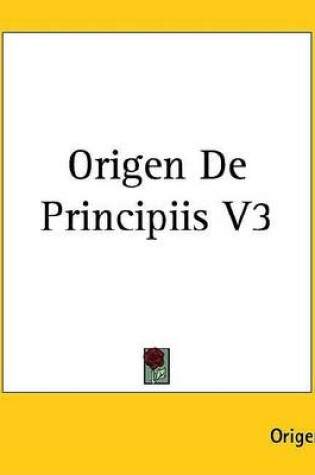 Cover of Origen de Principiis V3