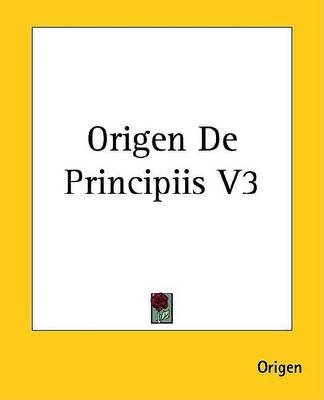 Book cover for Origen de Principiis V3