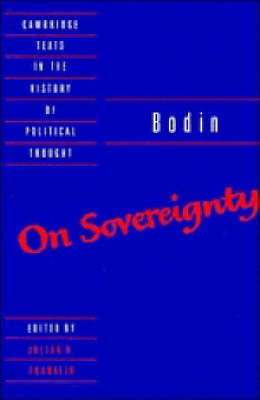 Cover of Bodin: On Sovereignty