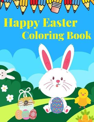 Book cover for Happy Easter Coloring Book