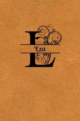 Book cover for Split Letter Personalized Name Journal - Lea