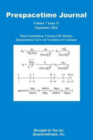 Cover of Prespacetime Journal Volume 7 Issue 12