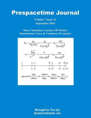 Cover of Prespacetime Journal Volume 7 Issue 12