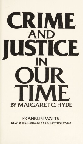 Book cover for Crime and Justice in Our Time