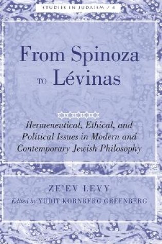 Cover of From Spinoza to Levinas