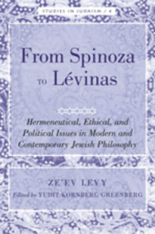 Cover of From Spinoza to Levinas