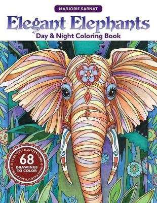 Book cover for Elegant Elephants Day & Night Coloring Book