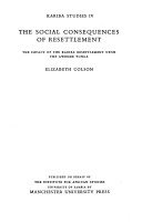 Cover of Social Consequences of Resettlement