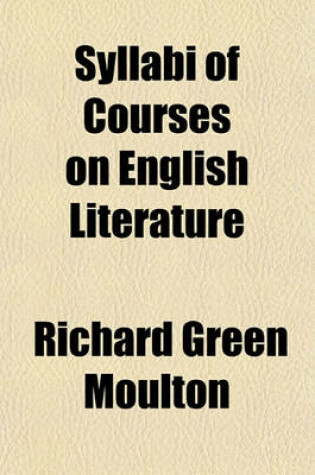 Cover of Syllabi of Courses on English Literature