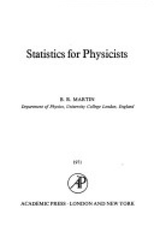 Cover of Statistics for Physicists