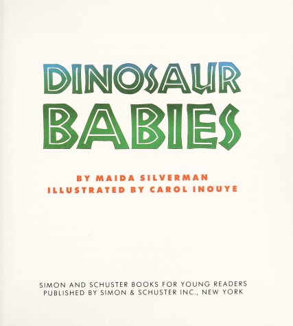 Book cover for Dinosaur Babies