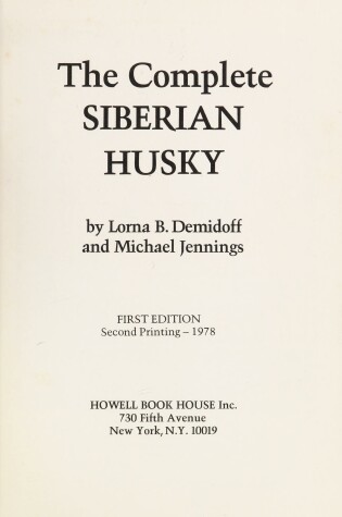 Cover of Compl Siberian Husky