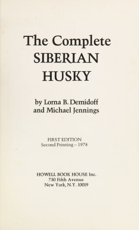 Book cover for Compl Siberian Husky