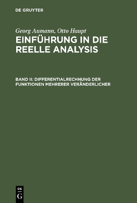 Book cover for Einfuhrung in die reelle Analysis, Band II, Differentialrechnung der Funktionen mehrerer Veranderlicher