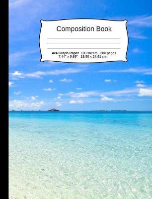 Book cover for Beach Composition Notebook, Graph Paper