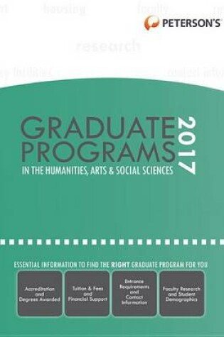 Cover of Graduate Programs in the Humanities, Arts & Social Sciences 2017