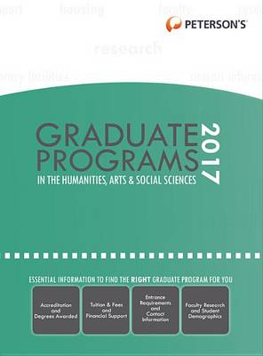 Book cover for Graduate Programs in the Humanities, Arts & Social Sciences 2017