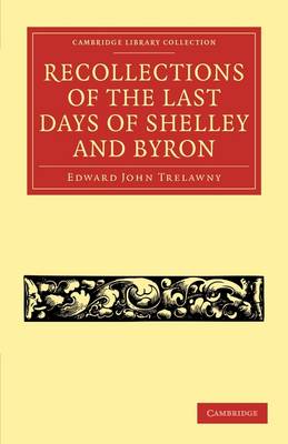 Book cover for Recollections of the Last Days of Shelley and Byron