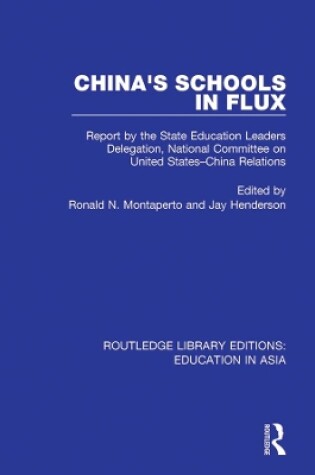 Cover of China's Schools in Flux