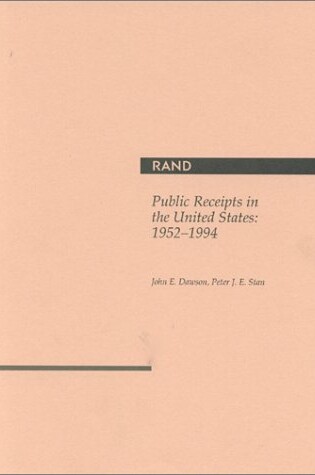 Cover of Public Receipts in the United States