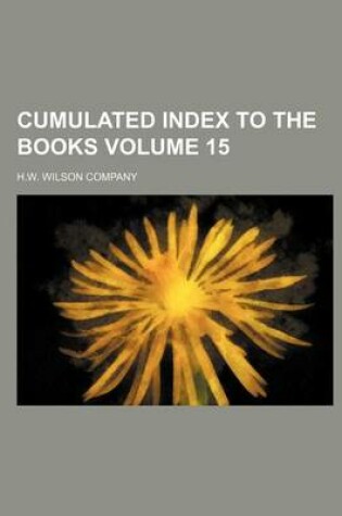 Cover of Cumulated Index to the Books Volume 15