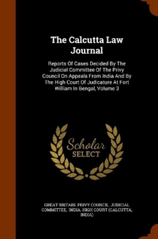 Cover of The Calcutta Law Journal