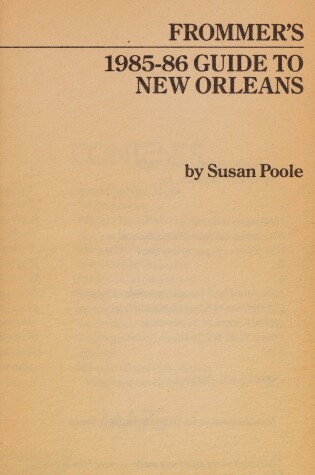 Cover of Frmr New Orleans 85