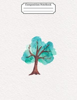 Book cover for Composition Notebook Watercolor Tree Design Vol 21