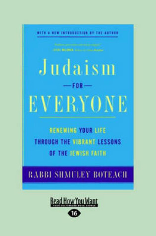 Cover of Judaism for Everyone
