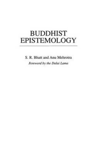 Cover of Buddhist Epistemology