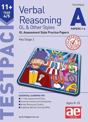 Book cover for 11+ Verbal Reasoning Year 4/5 GL & Other Styles Testpack A Papers 1-4