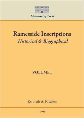 Book cover for Ramesside Inscriptions: Historical & Biographical