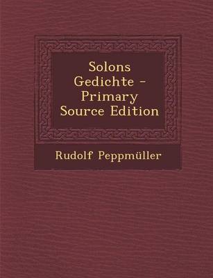 Book cover for Solons Gedichte