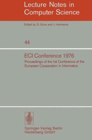 Cover of Eci Conference 1976