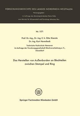 Book cover for Das Herstellen Von Aussenborden an Blechteilen Zwischen Stempel Und Ring