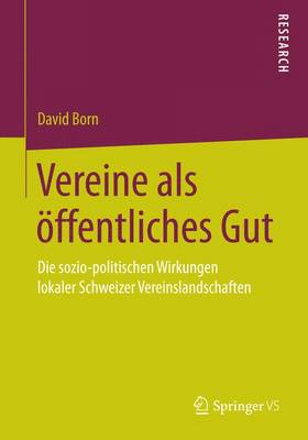 Book cover for Vereine ALS OEffentliches Gut