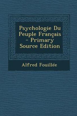 Cover of Psychologie Du Peuple Francais