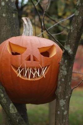 Book cover for Scary Jack-O'-Lantern in a Tree Halloween Pumpkin Journal