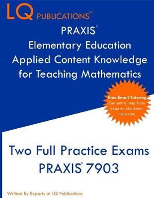 Book cover for PRAXIS Elementary Education Applied Content Knowledge for Teaching Mathematics