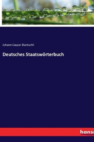 Cover of Deutsches Staatswörterbuch