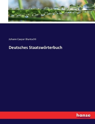 Book cover for Deutsches Staatswörterbuch