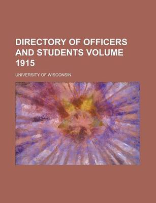 Book cover for Directory of Officers and Students Volume 1915