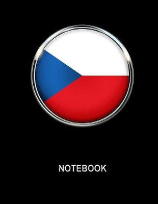 Book cover for Notebook. Czech Republic Flag Cover. Composition Notebook. College Ruled. 8.5 x 11. 120 Pages.