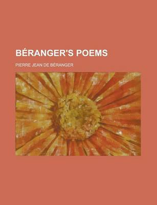 Book cover for Beranger's Poems