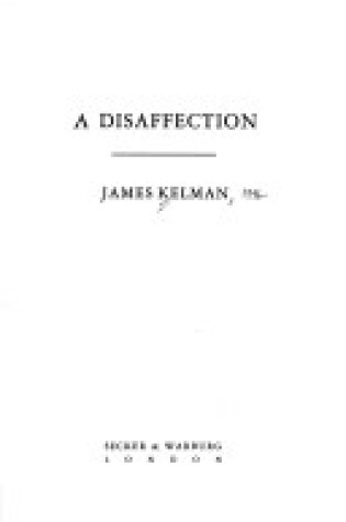 Cover of A Disaffection