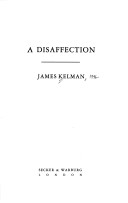 Book cover for A Disaffection